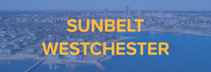 premium point in westchester county, new york with a blue overlay and "sunbelt westchester" text